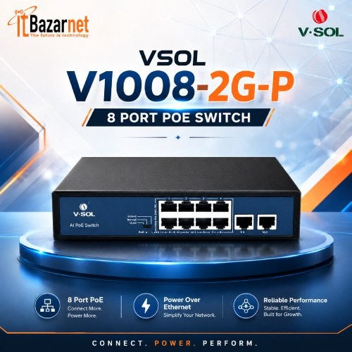 VSOL PoE Switch V1008-2G-P 8Port 120W with 2Gigabit Uplink