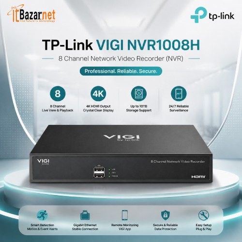 TPLink VIGI NVR1008H 8Channel Network Video Recorder Image