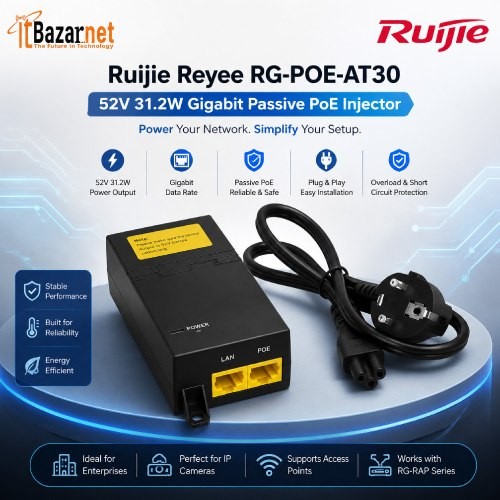 Ruijie PoE Injector RG-POE-AT30 31.2W PoE Injector Image