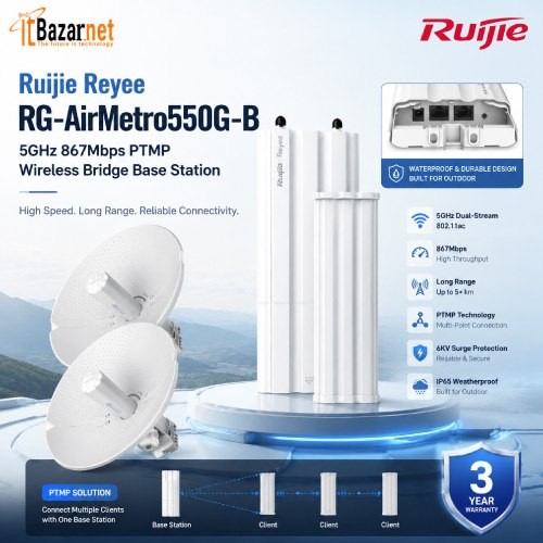 Ruijie Wireless RG-AirMetro550G-B Wireless Bridge Base Station Image