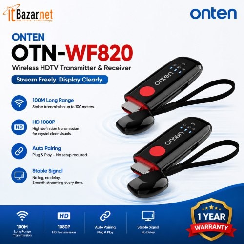 Wireless HDMI Transmitter & Receiver Onten OTN-WF820 Image