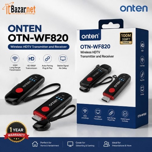 Wireless HDMI Transmitter & Receiver Onten OTN-WF820 Image