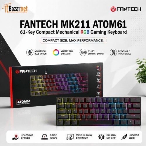 FANTECH MK211 ATOM61 61Key RGB Mechanical Gaming Keyboard