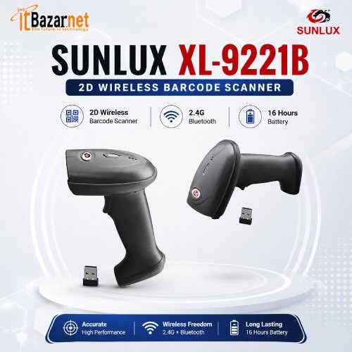 SUNLUX XL-9221B 2D Wireless Barcode Scanner Image