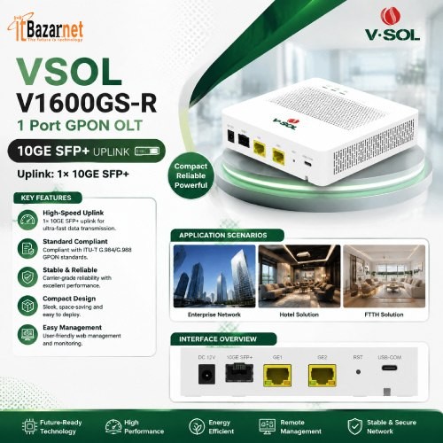 VSOL Mini Gpon OLT V3600GS 10G Uplink Image