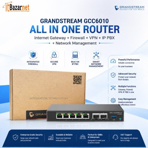 Grandstream All in One Router GCC6010 UC Router,Firewall,IP PBX PoE