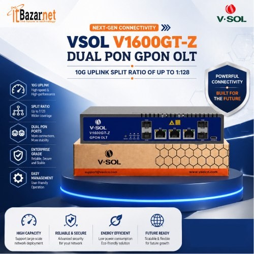 VSOL GPON OLT V1600GT-Z 2Port GPON with 10GE SFP+ Uplink