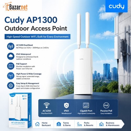 CUDY AP1300 Outdoor AC1200 Dual Band WiFi Access Point