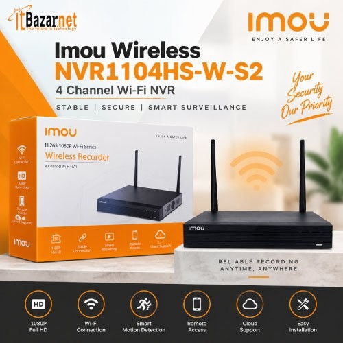 IMOU Wireless NVR1104HS-W-S2 4Channel WiFi NVR CCTV Recorder Image