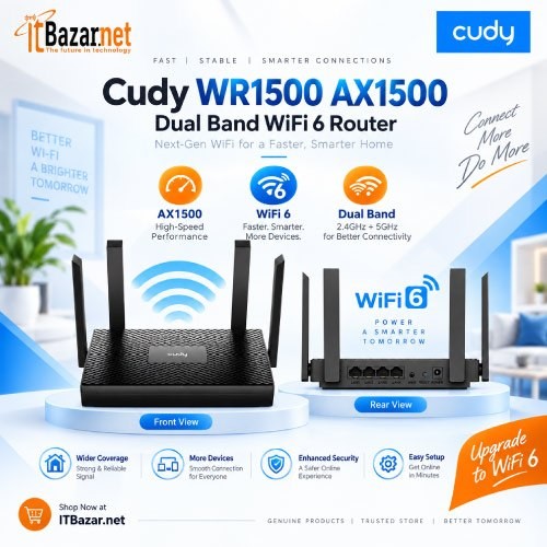 Cudy WR1500 AX1500 WiFi6 Gigabit Dual Band Router Image