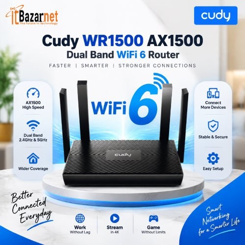 Cudy WR1500 AX1500 WiFi6 Gigabit Dual Band Router Image