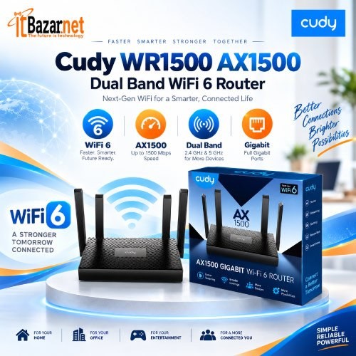 Cudy WR1500 AX1500 WiFi6 Gigabit Dual Band Router Image