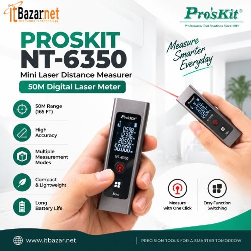 ProsKit Laser Distance Measurer NT-6350 Mini Digital Laser Meter Image