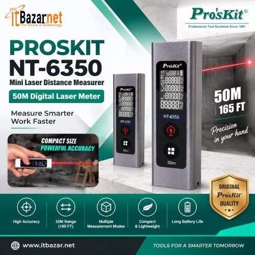 ProsKit Laser Distance Measurer NT-6350 Mini Digital Laser Meter Image