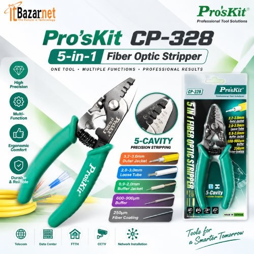 ProsKit Fiber Stripper CP-328 5-in-1 FTTH Fiber Stripping Tool