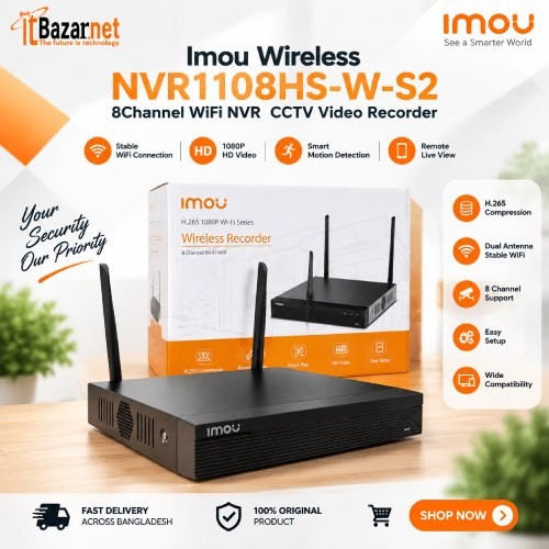 Wireless NVR Imou NVR1108HS-W-S2 8Channel CCTV Video Recorder Image