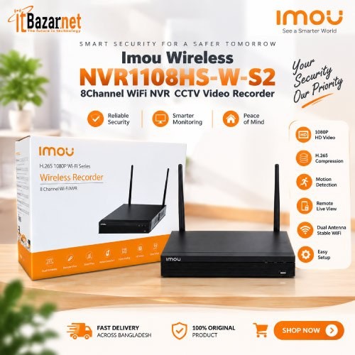 Wireless NVR Imou NVR1108HS-W-S2 8Channel CCTV Video Recorder Image