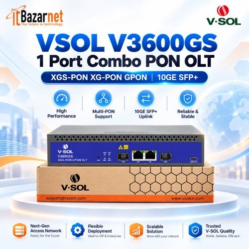 VSOL Combo Pon OLT V3600GS 1Port XGS PON 10GE SFP+