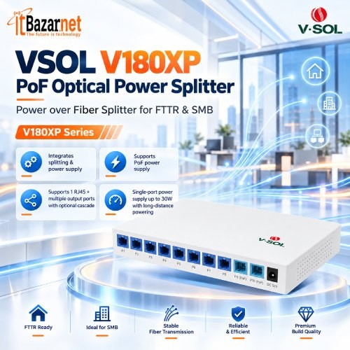 VSOL PoF Optical Power Splitter V180XP 1×8 Image