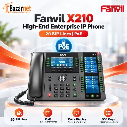 Fanvil X210 High End Enterprise IP Phone 20 SIP Lines 106 DSS Keys Image