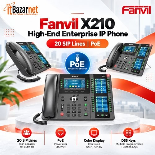 Fanvil X210 High End Enterprise IP Phone 20 SIP Lines 106 DSS Keys Image