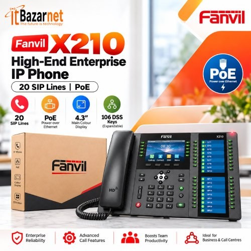 Fanvil X210 High End Enterprise IP Phone 20 SIP Lines 106 DSS Keys Image