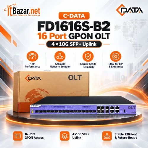 CDATA GPON OLT FD1616S-B2 16Port 4×10G Uplink