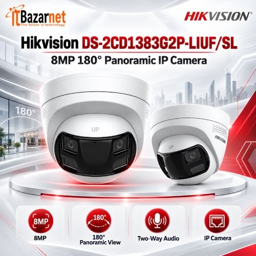 Hikvision IP Camera DS-2CD1383G2P-LIUF/SL 8MP 180° Panoramic Doom Image