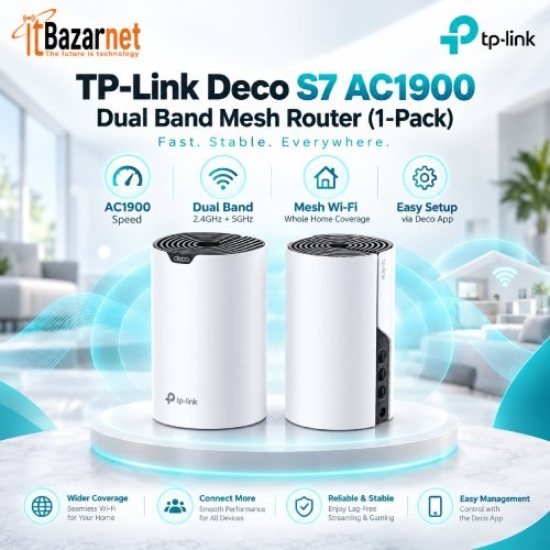 TPLink Deco S7 AC1900 Whole Home Mesh WiFi Router 1Pack Image
