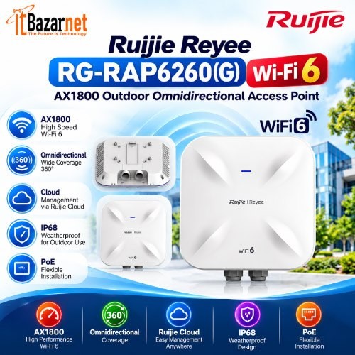 Outdoor Ap Ruijie RG-RAP6260(G) WiFi6 AX1800 Omnidirectional Access Point Image