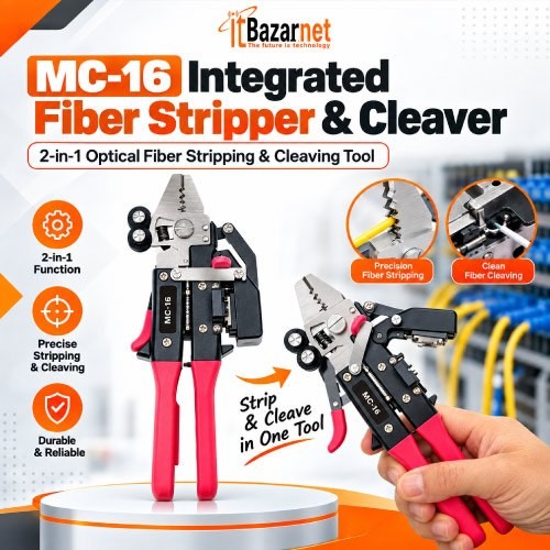 Fiber Stripper With Cleaver 2in 1 Optical Fiber Tool Image