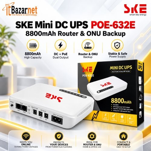 SKE Mini DC UPS POE632E 8800mAh For Router & ONU Image