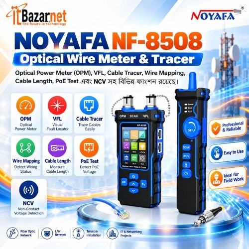 Optical Wire Meter And Tracer NOYAFA NF8508 9in1 Network Cable Tester Image
