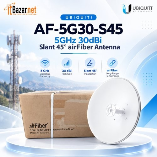 airFiber Dish Antenna Ubiquiti AF-5G30-S45 5GHz 30dBi High Gain Image