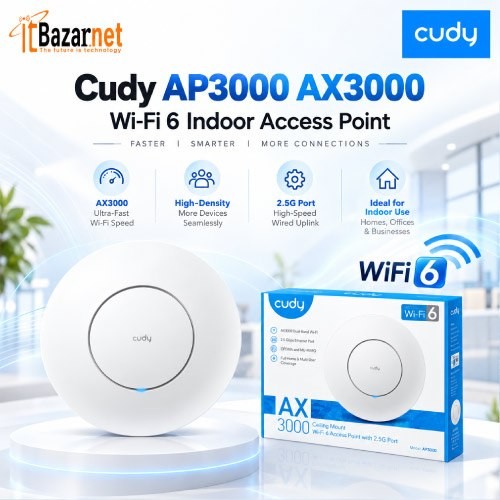 Cudy Indoor AP3000 AX3000 WiFi6 Dual Band Access Point