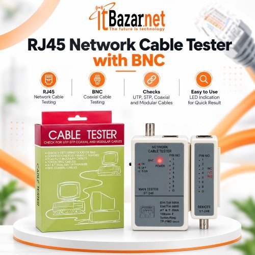 Network Cable Tester RJ45 with BNC Image