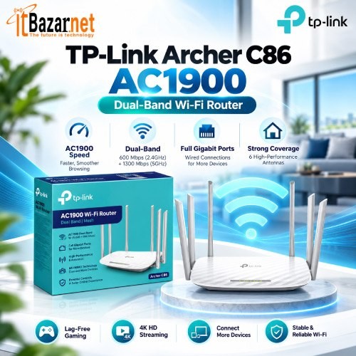 TPLink Archer C86 AC1900 Dual Band WiFi Router Image