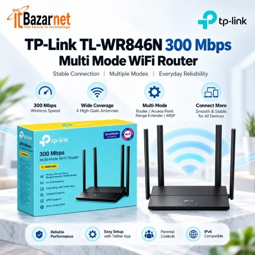 TPLink TLWR846N 300Mbps Multi Mode Wireless Router